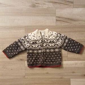 Janie and Jack Snowflake Sweater Jacket   Vintage Size 12-18 Months (G)